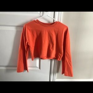 Orange crop top